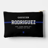 Personalisierter Polizeibeamter Thin Blue Line Zubehörtasche (Rückseite)