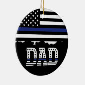 Personalisierter Polizeibeamter Vater Polizist Thi Keramik Ornament (Rechts)