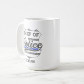 Personalisierter Polizeichef der USA Schild Kaffeetasse (Vorderseite Links)