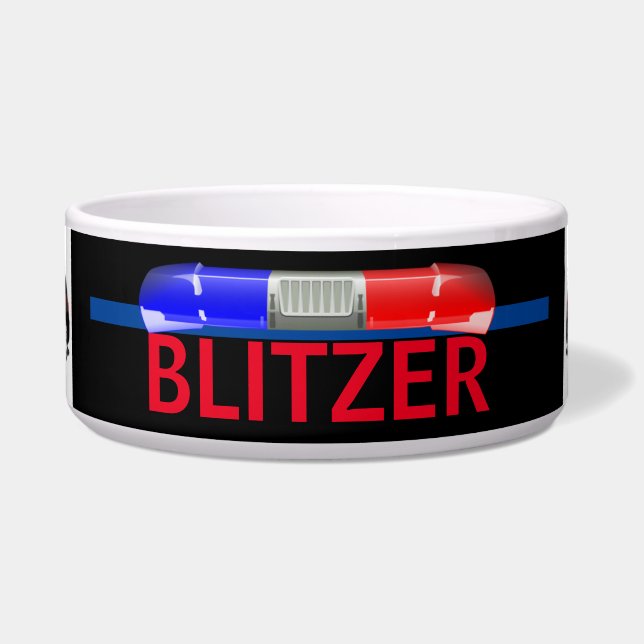 Personalisierter Polizeihund K-9 Napf (Vorderseite)