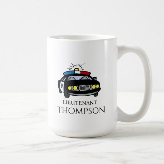 Personalisierter Polizeileutnant Coffee Tasse (Rechts)