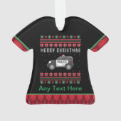 Personalisierter Polizeiwagen Ugys Weihnachten Ornament (Rückseite)