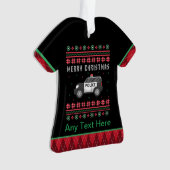Personalisierter Polizeiwagen Ugys Weihnachten Ornament (Vorderseite)
