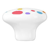 Personalisierter Polka Dot Keramik Door Knob Keramikknauf (Seitenansicht)