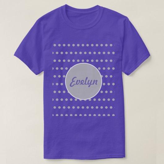 Personalisierter Polka Dot T - Shirt (Lavendel & G (Design vorne)