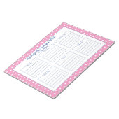 Personalisierter Polka Dot Weekly Planer Notepad Notizblock (angewinkelt)
