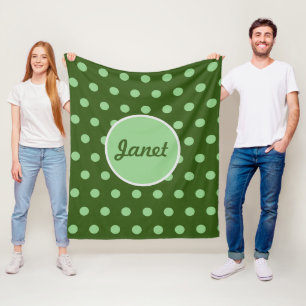 Personalisierter Polka Dot-Werfer-Schuppen (Hunter Fleecedecke