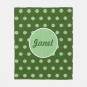 Personalisierter Polka Dot-Werfer-Schuppen (Hunter Fleecedecke (Vorderseite)
