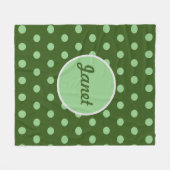 Personalisierter Polka Dot-Werfer-Schuppen (Hunter Fleecedecke (Vorderseite (Horizontal))