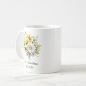 Personalisierter Polterabend Sonnenblumen Kaffeetasse (Vorderseite Links)