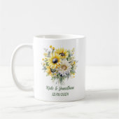 Personalisierter Polterabend Sonnenblumen Kaffeetasse (Links)
