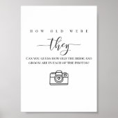 Personalisierter Polterabend "Wie alt sind sie? Poster (Vorne)