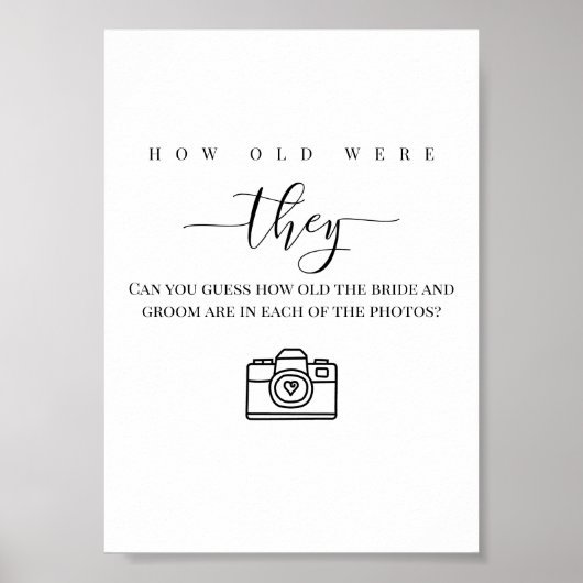 Personalisierter Polterabend "Wie alt sind sie? Poster (Vorne)