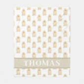 Personalisierter Pomeranian Fleecedecke (Vorderseite)