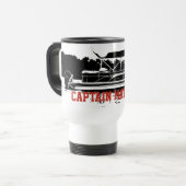 Personalisierter Pontoon Boat Travel Mug Reisebecher (Vorderseite Links)