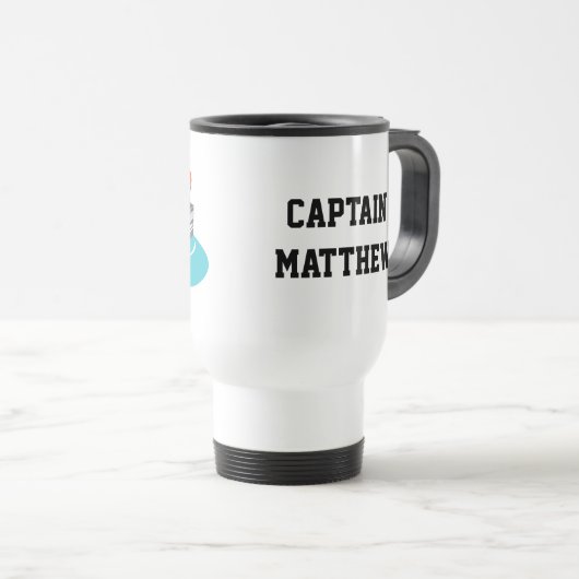Personalisierter Pontoon Boat Travel Mug Reisebecher (VorderseiteRechts)