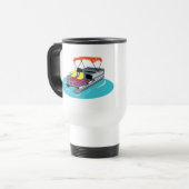 Personalisierter Pontoon Boat Travel Mug Reisebecher (Vorderseite Links)