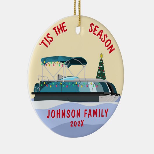 Personalisierter Pontoon Keramik Ornament (Rechts)