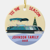 Personalisierter Pontoon Keramik Ornament (Vorne)