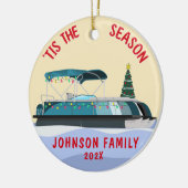 Personalisierter Pontoon Keramik Ornament (Links)