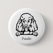 personalisierter Poodhund Button (Vorderseite)