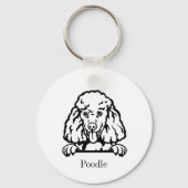 personalisierter Poodhund Schlüsselanhänger (Rückseite)