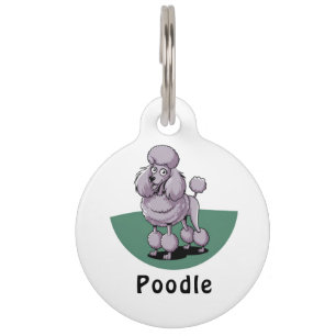 Personalisierter Poodle Hund Welpenname Tag Haustiermarke