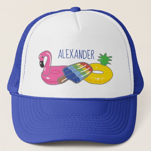 Personalisierter Pool Float Sommerspass Truckerkappe (Vorderseite)