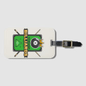 Personalisierter Pool Hall NAME 8 Ball Crown Billi Gepäckanhänger (Vorderseite (Horizontal))