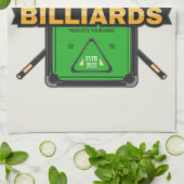 Personalisierter Pool Hall NAME 8 Ball Crown Billi Geschirrtuch (Gefaltet)