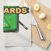 Personalisierter Pool Hall NAME 8 Ball Crown Billi Geschirrtuch (Viertel Falte)