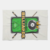 Personalisierter Pool Hall NAME 8 Ball Crown Billi Geschirrtuch (Horizontal)