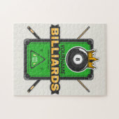 Personalisierter Pool Hall NAME 8 Ball Crown Billi Puzzle (Horizontal)