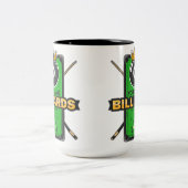 Personalisierter Pool Hall NAME 8 Ball Crown Billi Zweifarbige Tasse (Mittel)