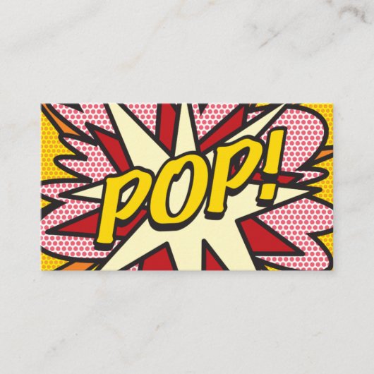 Personalisierter Pop Art Comic Buchen POP! Visitenkarte (Vorderseite)