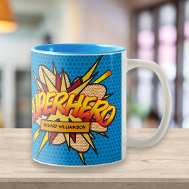 Personalisierter Pop Art Comic Zweifarbige Tasse
