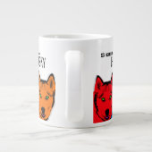 Personalisierter Pop Art Sibirien Husky Jumbo-Tasse (Rückseite)