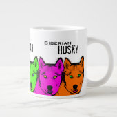 Personalisierter Pop Art Sibirien Husky Jumbo-Tasse (Rechts)