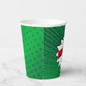 Personalisierter Pop Art Weihnachten Comic Pappbecher (Rechts)