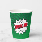 Personalisierter Pop Art Weihnachten Comic Pappbecher (Vorderseite)