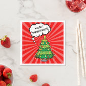 Personalisierter Pop Art Weihnachtsbaum Serviette (Beispiel)