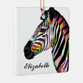 Personalisierter Pop Art Zebra Keramikornament (Rechts)
