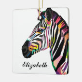 Personalisierter Pop Art Zebra Keramikornament (Links)