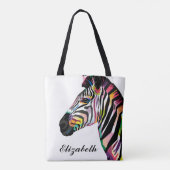 Personalisierter Pop Art Zebra Tasche (Rückseite)