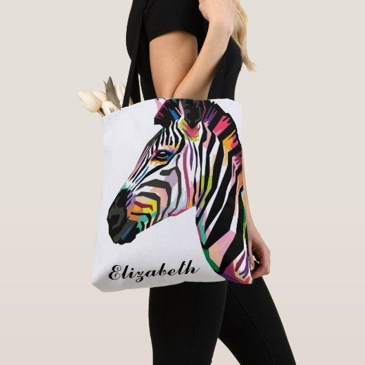 Personalisierter Pop Art Zebra Tasche (Von Nahem)