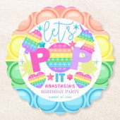 Personalisierter Pop Es Geburtstagskind Untersetzer (Vorderseite)