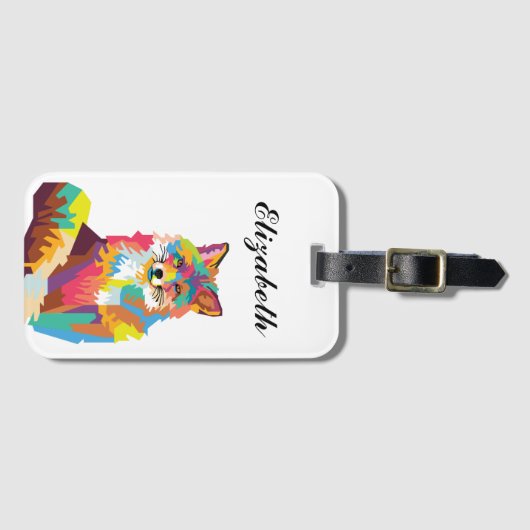 Personalisierter Pop Gepäckanhänger (Vorderseite (Horizontal))