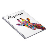 Personalisierter Pop Kunst Giraffe-Notebook Notizblock (Rechte Seite)
