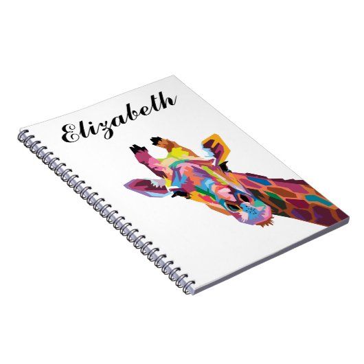 Personalisierter Pop Kunst Giraffe-Notebook Notizblock (Rechte Seite)