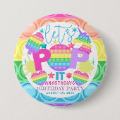 Personalisierter Pop zum Geburtstag Button (Vorderseite)
